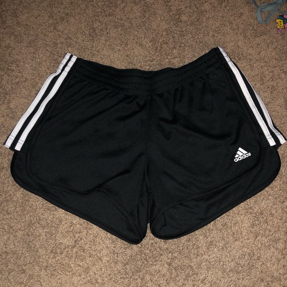 Adidas black athletic shorts! Size Medium!